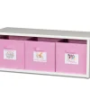 Spielzeugregal KINTObox mit rosa Stoffboxen / SALTO Kindermöbel, München