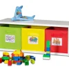 Spielzeugregal KINTObox mit bunten Stoffboxen / SALTO Kindermöbel,
