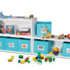 Spielzeugregal KINTObox 3er Kombi, mit blauen Stoffboxen / SALTO Kindermöbel, München