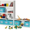 Spielzeugregal KINTObox 5er Kombi, mit blauen Stoffboxen / SALTO Kindermöbel, München