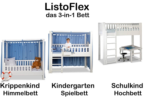 mitwachsendes Kinderbett LISTO-flex