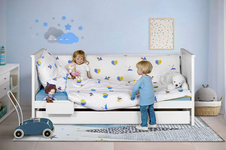 DOPYO das Kinderbett mit Schublade oder Gästebett / massives Buchenholz / SALTO Kindermöbel München