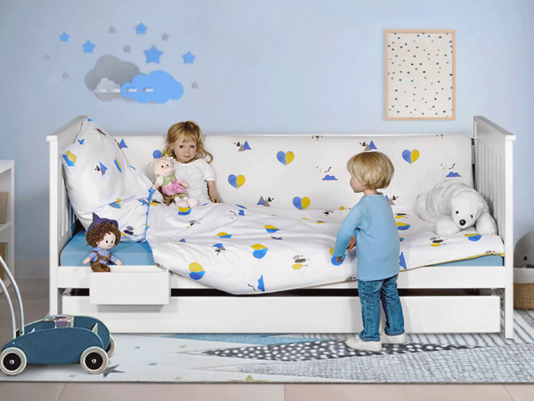 Kinderbett DOPYO mit Schublade Gästebett / SALTO Kindermöbel München