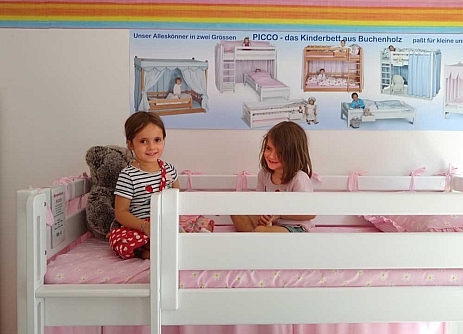 Etagenbett PICCO aus weiß lackiertem Buchenholz / Hersteller: SALTO - Möbel für Kinder in München