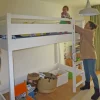 Kinderbett Hochbett KINTO aus weiß lackiertem Holz