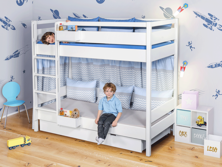 Etagenbett bunk bed mit Gästebett Schublade / SALTO Kindermöbel München