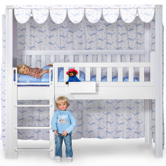 mitwachsendes Kinderbett LISTOflex Design: Walfisch/ SALTO Kindermöbel / München