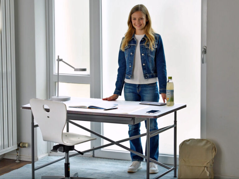 Kinderschreibtisch KINTO Premium mit Stuhl KINTO / SALTO Kindermöbel München