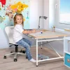 Kinderschreibtisch mit weisser Platte und Schublade - ähnlich Eiermann-Schreibtisch SALTO München