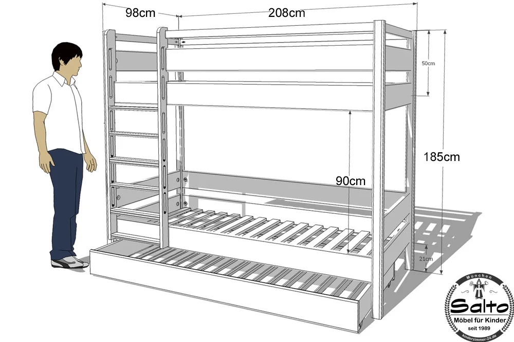 Etagenbett KINTO Maße /Kinderbetten SALTO in München