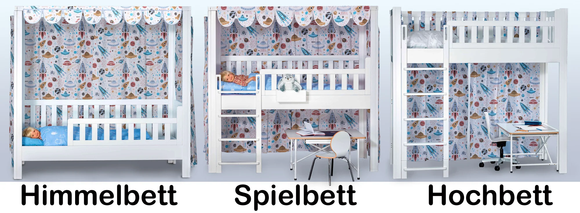 mitwachsendes Kinderbett LISTOflex Design: space / SALTO Kindermöbel / München