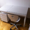 Kinder-Schreibtisch ZIGGY comfort, weiß lackiertes Buchenholz